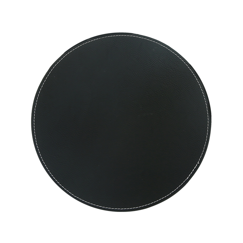 Tappetino per mouse rotondo in similpelle laserabile 20*20 cm