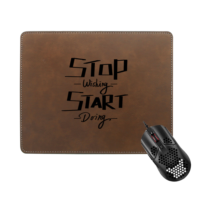 Tappetino per mouse rettangolare in similpelle laserabile 25*20 cm
