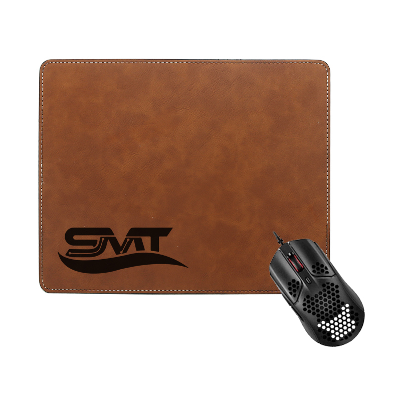 Tappetino per mouse rettangolare in similpelle laserabile 25*20 cm