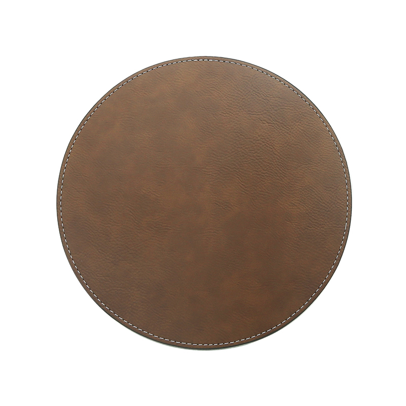 Tappetino per mouse rotondo in similpelle laserabile 20*20 cm