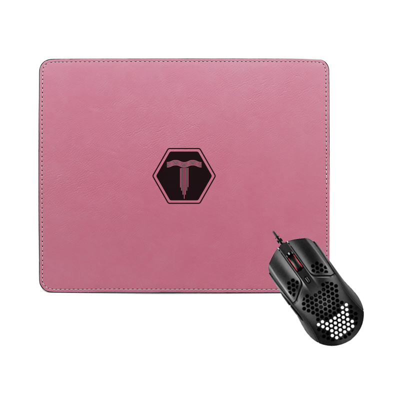 Tappetino per mouse rettangolare in similpelle laserabile 25*20 cm