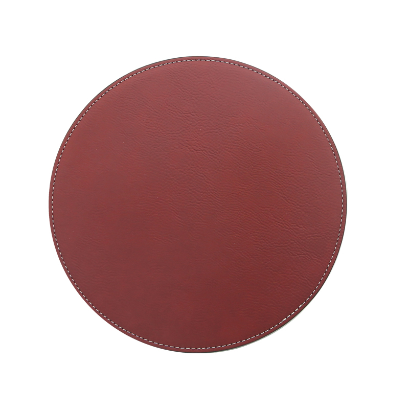 Tappetino per mouse rotondo in similpelle laserabile 20*20 cm