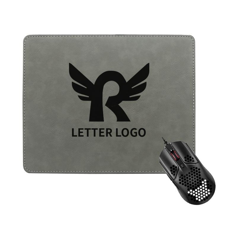 Tappetino per mouse rettangolare in similpelle laserabile 25*20 cm