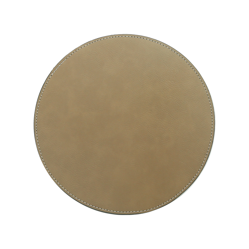 Tappetino per mouse rotondo in similpelle laserabile 20*20 cm