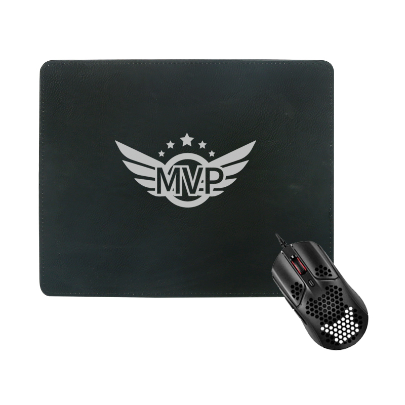 Tappetino per mouse rettangolare in similpelle laserabile 25*20 cm