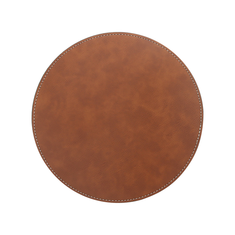 Tappetino per mouse rotondo in similpelle laserabile 20*20 cm