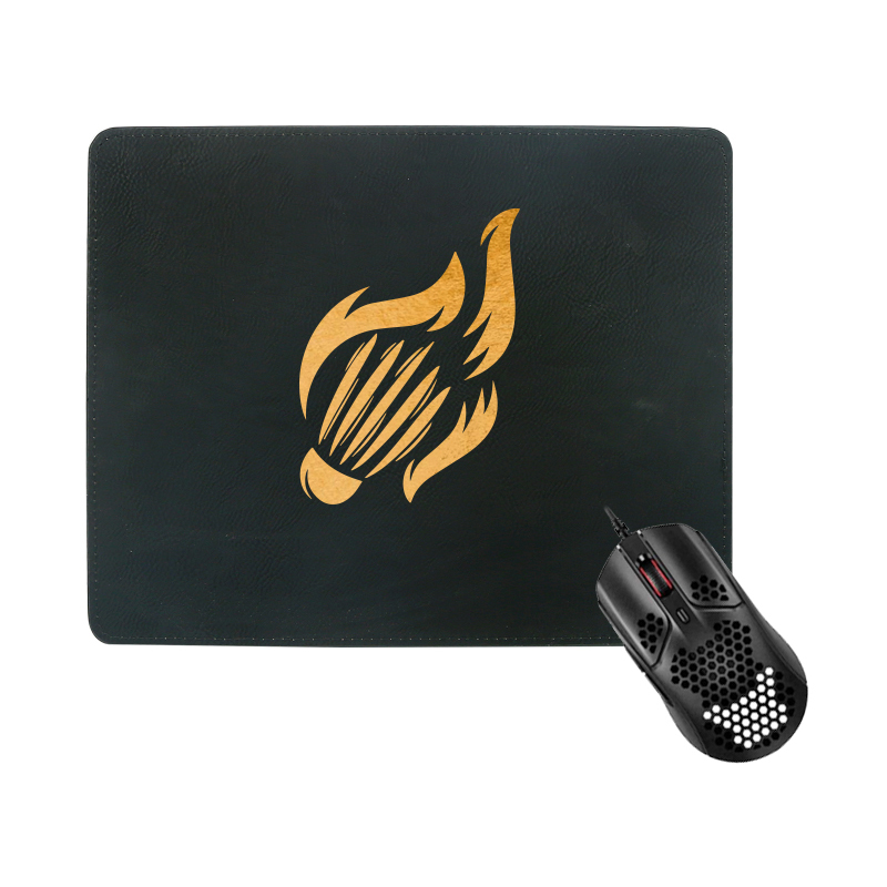 Tappetino per mouse rettangolare in similpelle laserabile 25*20 cm