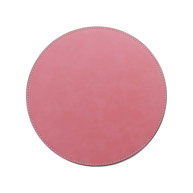 Tappetino per mouse rotondo in similpelle laserabile 20*20 cm