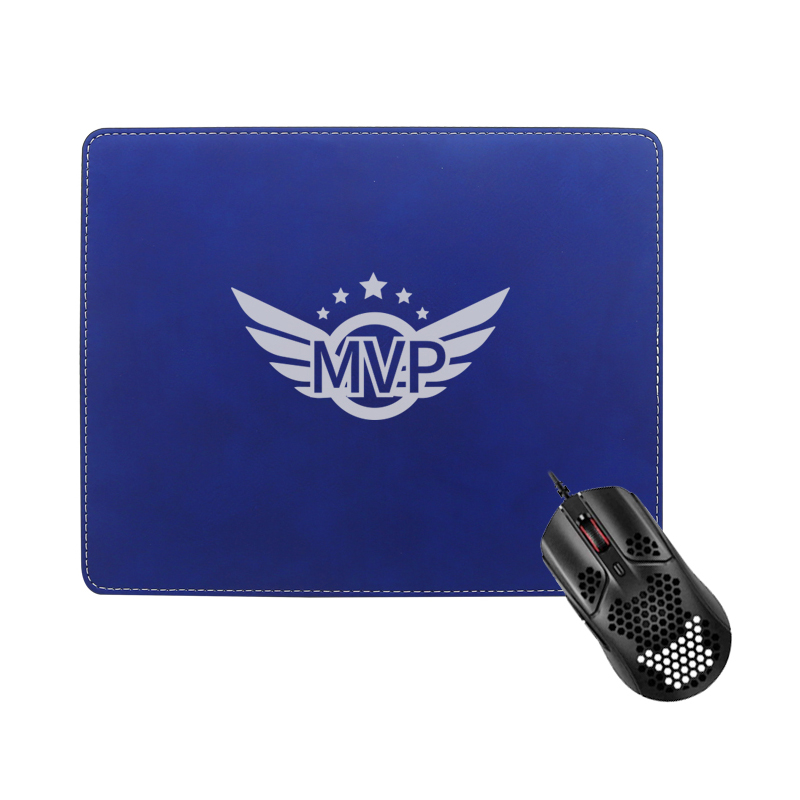 Tappetino per mouse rettangolare in similpelle laserabile 25*20 cm