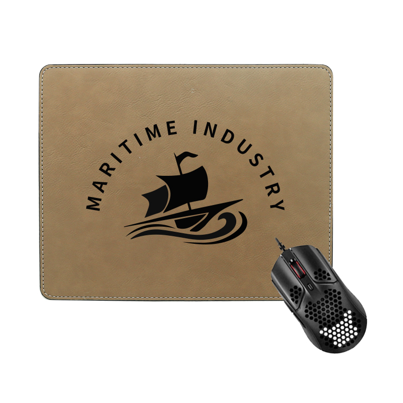 Tappetino per mouse rettangolare in similpelle laserabile 25*20 cm