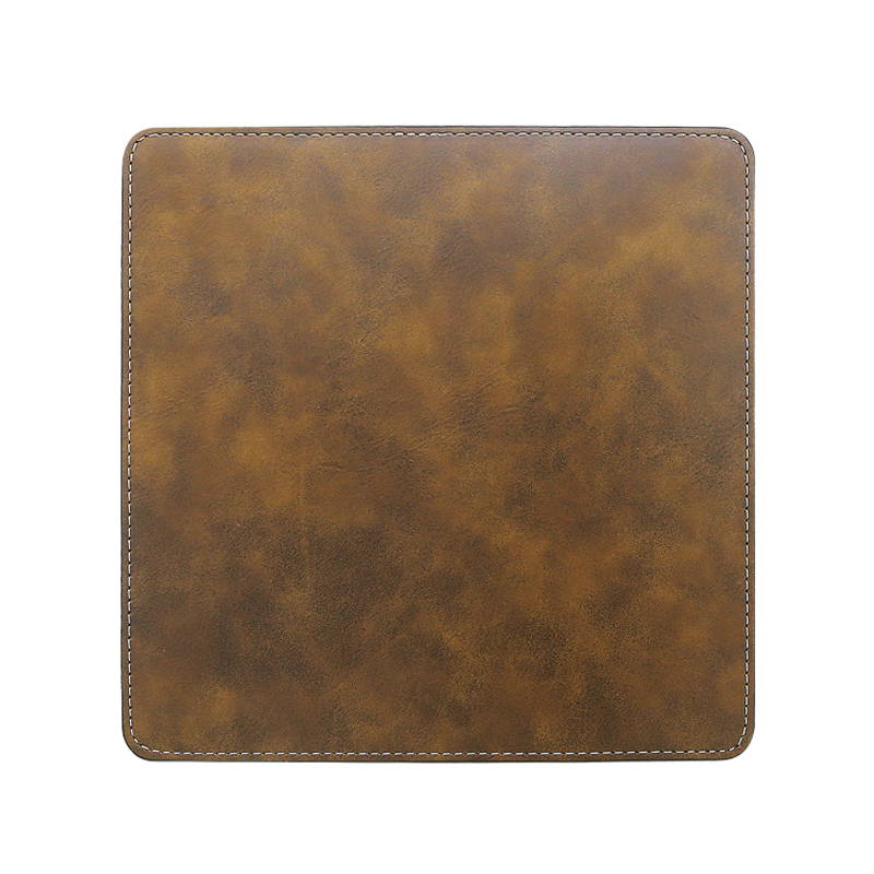 Tappetino per mouse quadrato in similpelle laserabile 20*20 cm