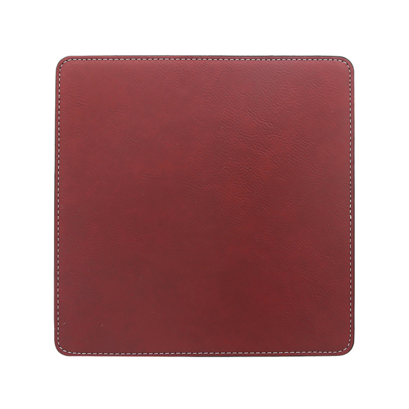 Tappetino per mouse quadrato in similpelle laserabile 20*20 cm