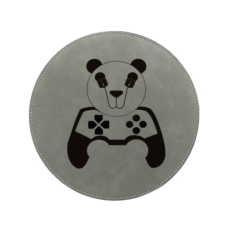 Tappetino per mouse rotondo in similpelle laserabile 20*20 cm