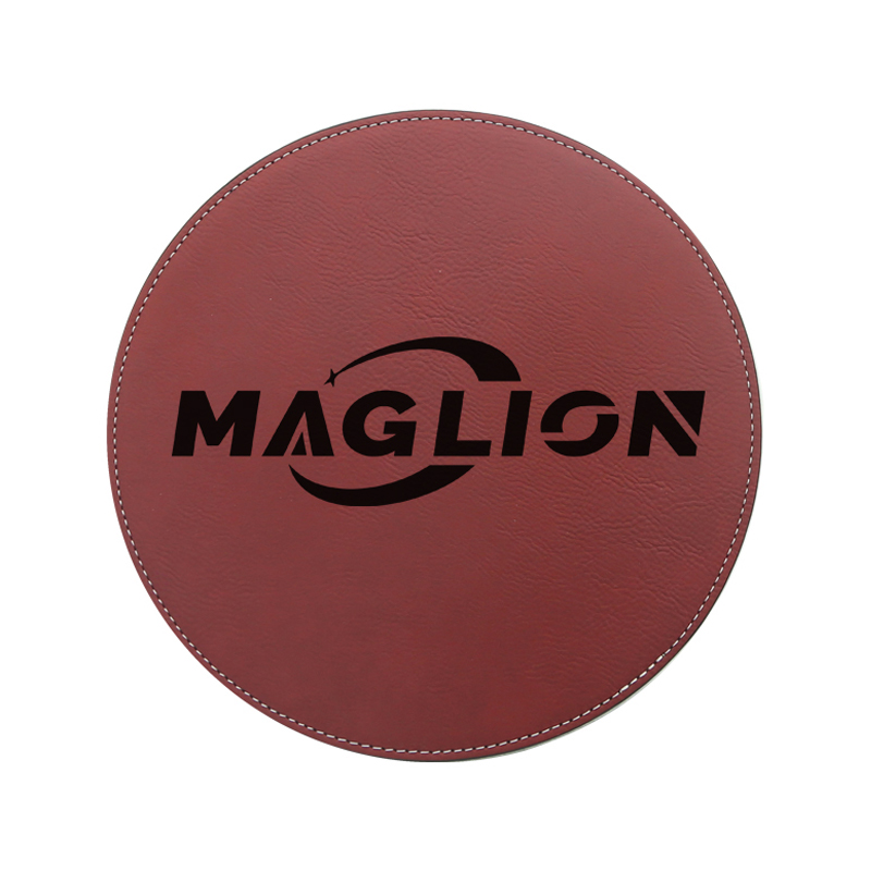 Tappetino per mouse rotondo in similpelle laserabile 20*20 cm