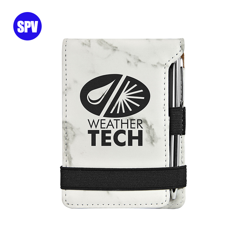 Mini blocco note in similpelle laserabile con penna