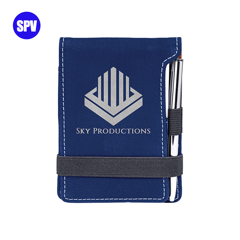 Mini blocco note in similpelle laserabile con penna