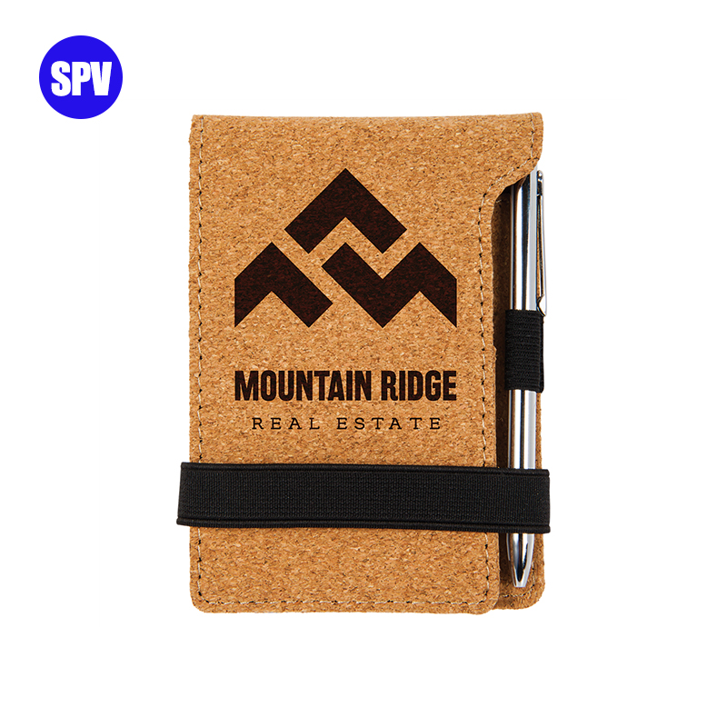 Mini blocco note in similpelle laserabile con penna