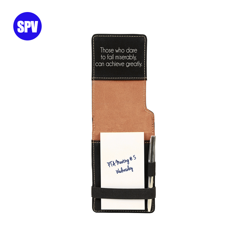 Mini blocco note in similpelle laserabile con penna