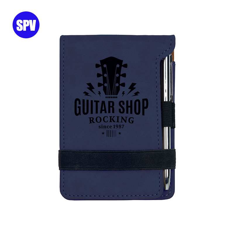 Mini blocco note in similpelle laserabile con penna