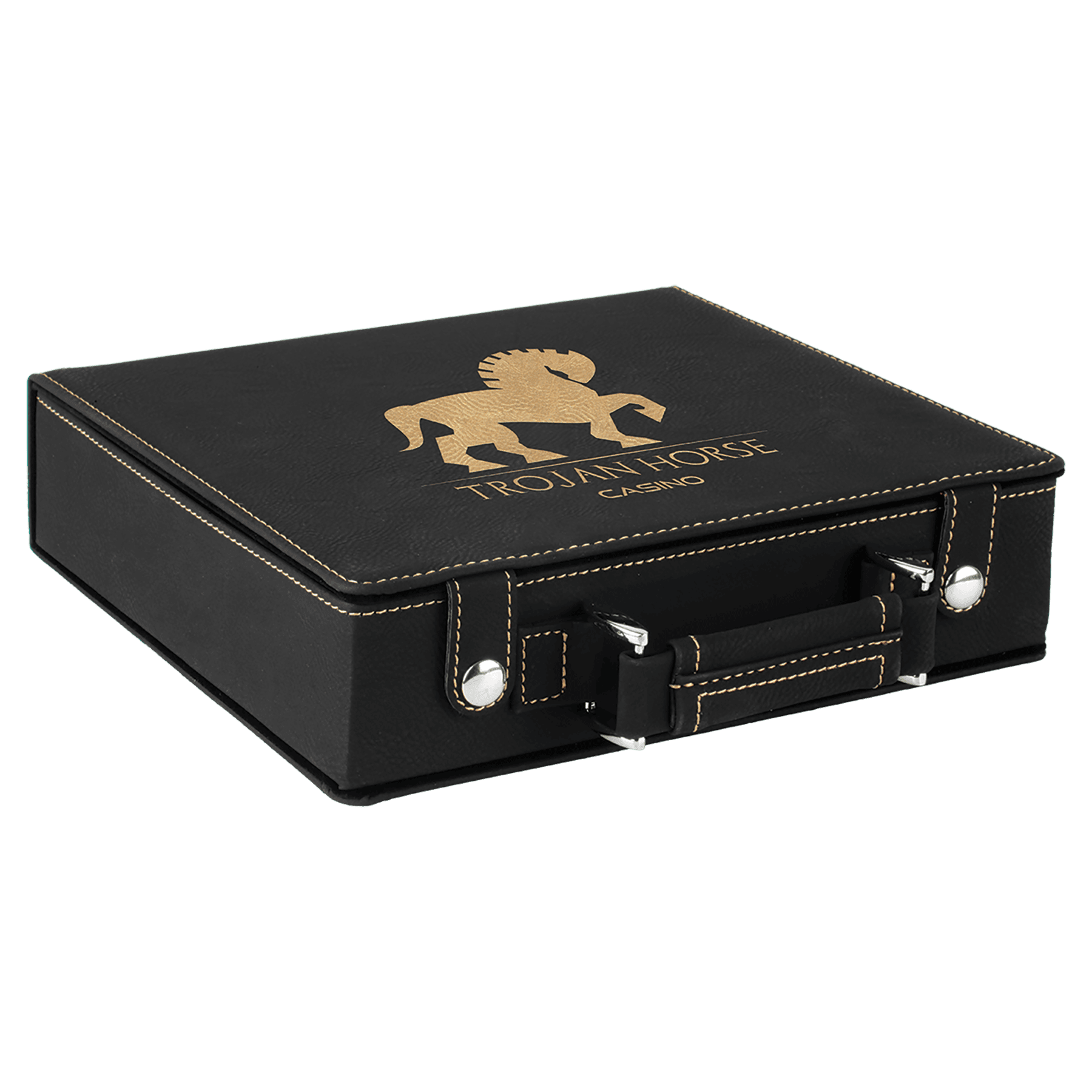 Set da poker, carte e dadi in similpelle laserabile