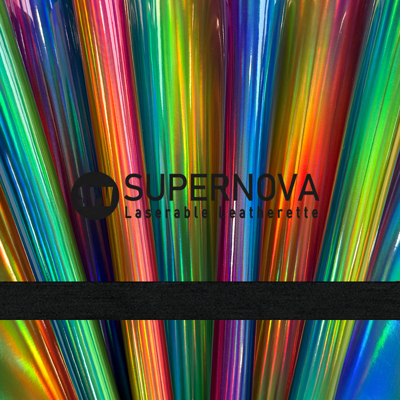 Foglio in similpelle olografica laserabile con adesivo/senza adesivo