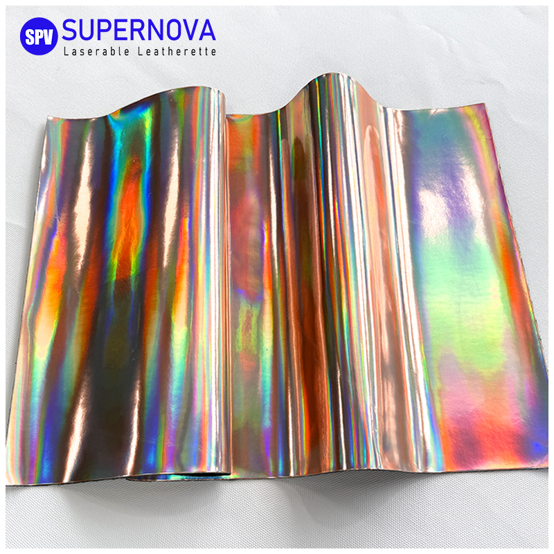 Foglio in similpelle olografica laserabile con adesivo/senza adesivo