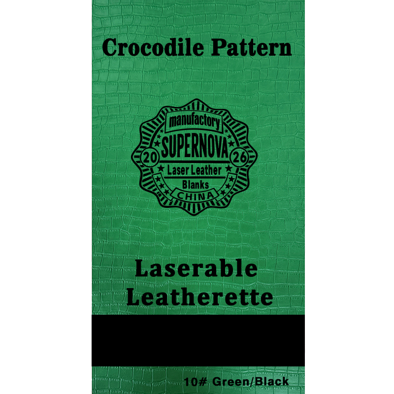 Foglio in similpelle laserabile con goffratura coccodrillo con adesivo/senza adesivo Foglio in similpelle laserabile con goffratura coccodrillo con adesivo/senza adesivo