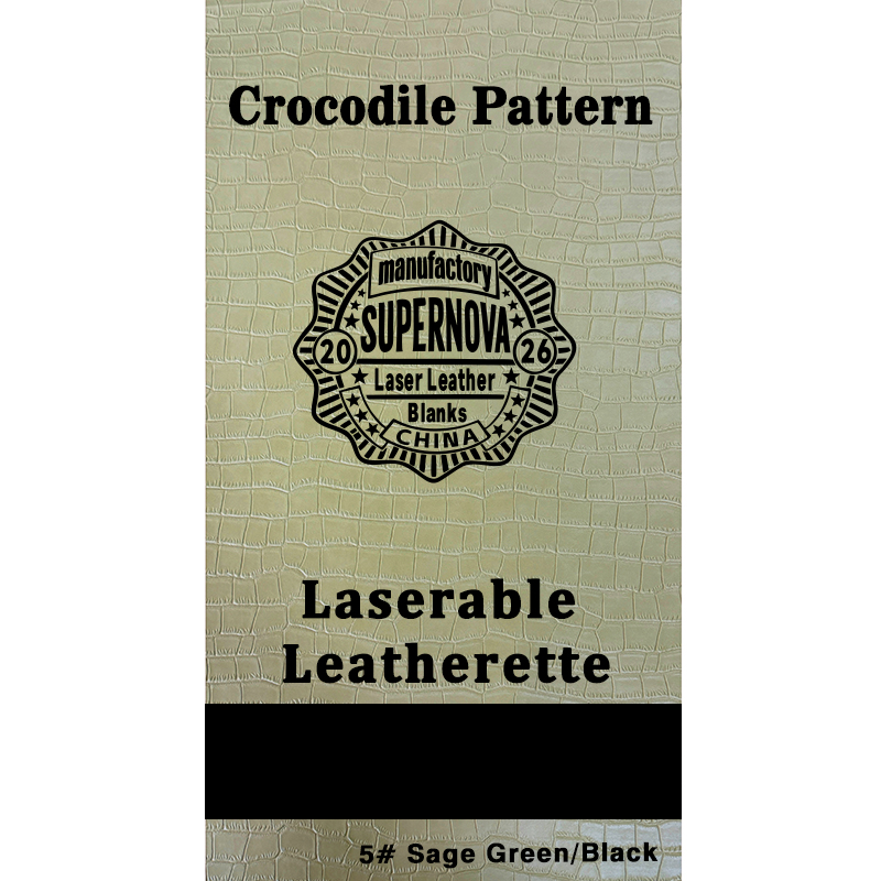 Foglio in similpelle laserabile con goffratura coccodrillo con adesivo/senza adesivo Foglio in similpelle laserabile con goffratura coccodrillo con adesivo/senza adesivo