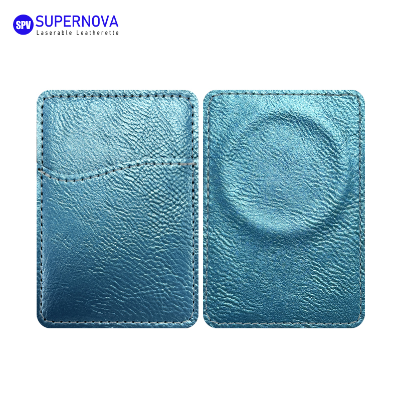 Porta carte di credito in similpelle laserabile con magnete