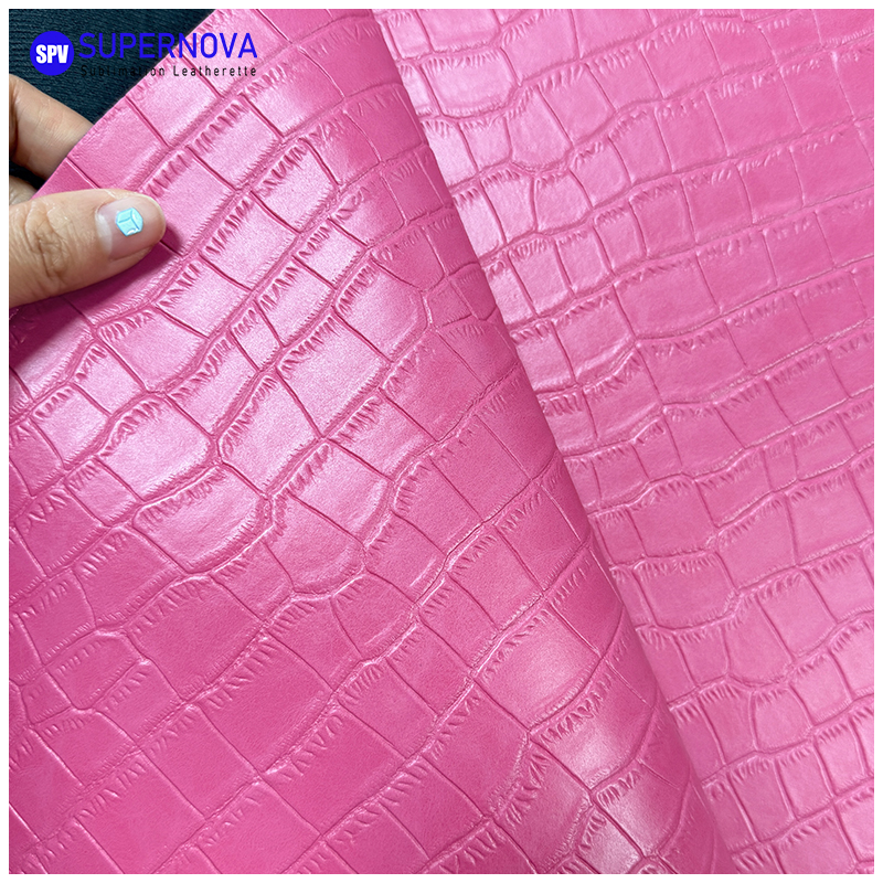 Foglio in similpelle laserabile con goffratura coccodrillo con adesivo/senza adesivo Foglio in similpelle laserabile con goffratura coccodrillo con adesivo/senza adesivo