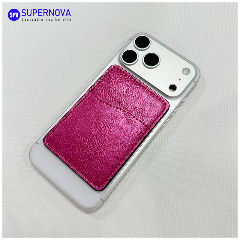 Porta carte di credito in similpelle laserabile con magnete