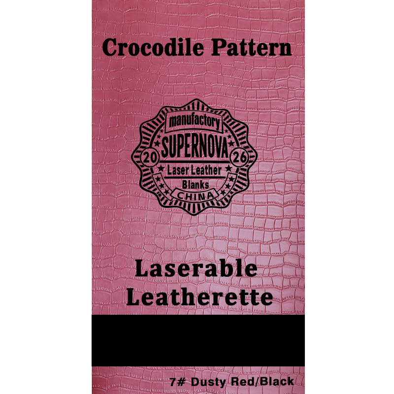 Foglio in similpelle laserabile con goffratura coccodrillo con adesivo/senza adesivo Foglio in similpelle laserabile con goffratura coccodrillo con adesivo/senza adesivo