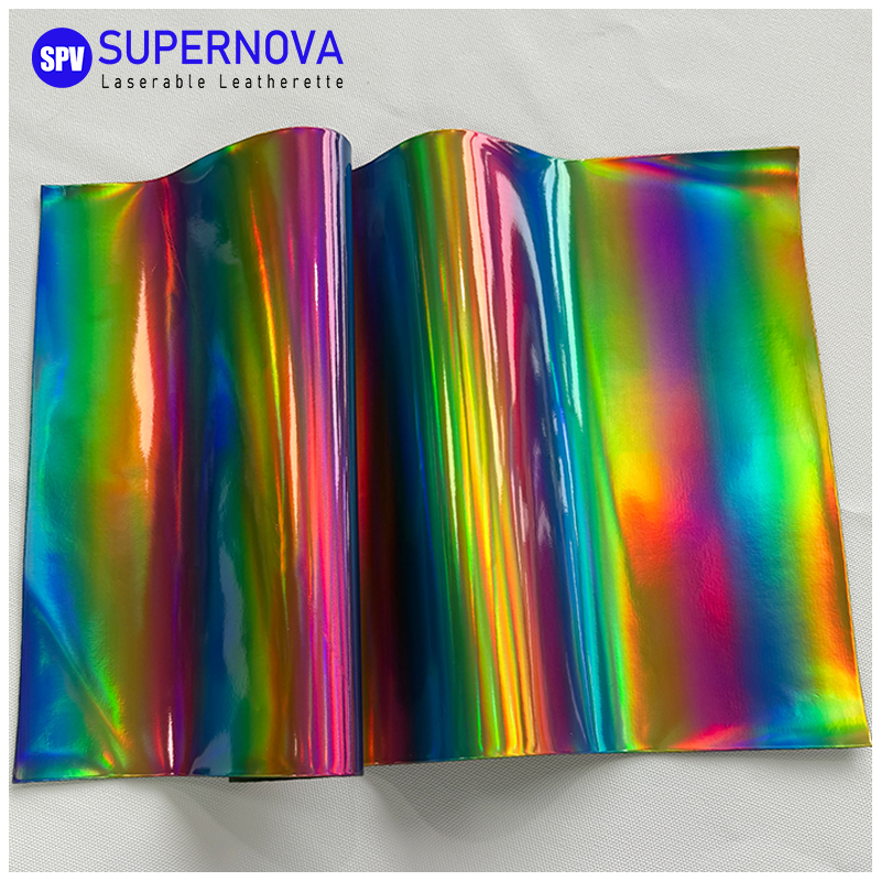 Foglio in similpelle olografica laserabile con adesivo/senza adesivo