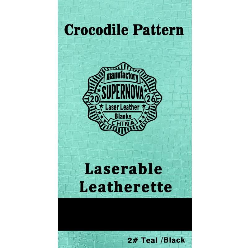 Foglio in similpelle laserabile con goffratura coccodrillo con adesivo/senza adesivo Foglio in similpelle laserabile con goffratura coccodrillo con adesivo/senza adesivo