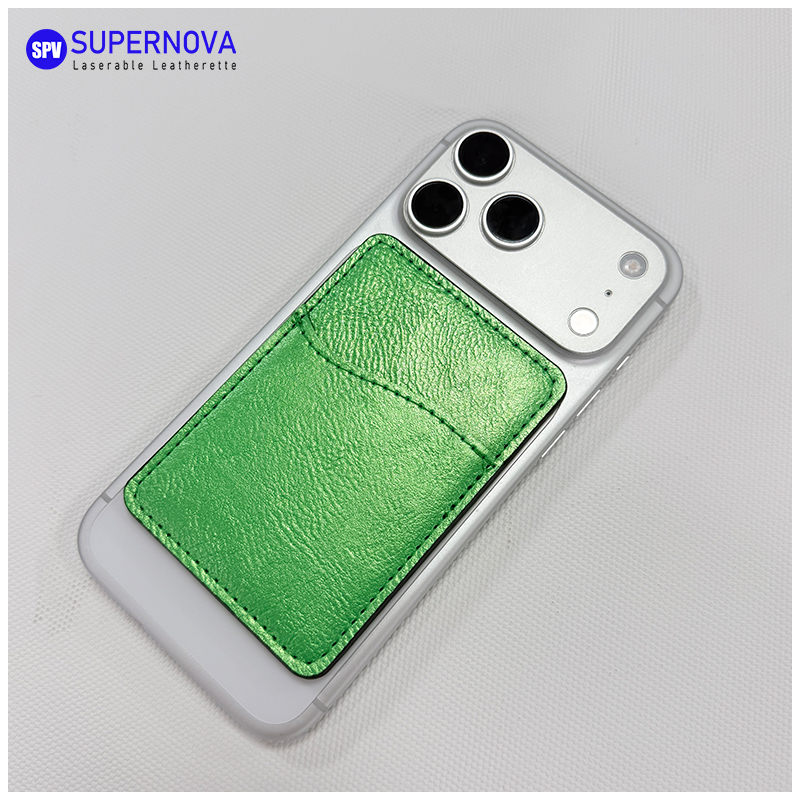 Porta carte di credito in similpelle laserabile con magnete