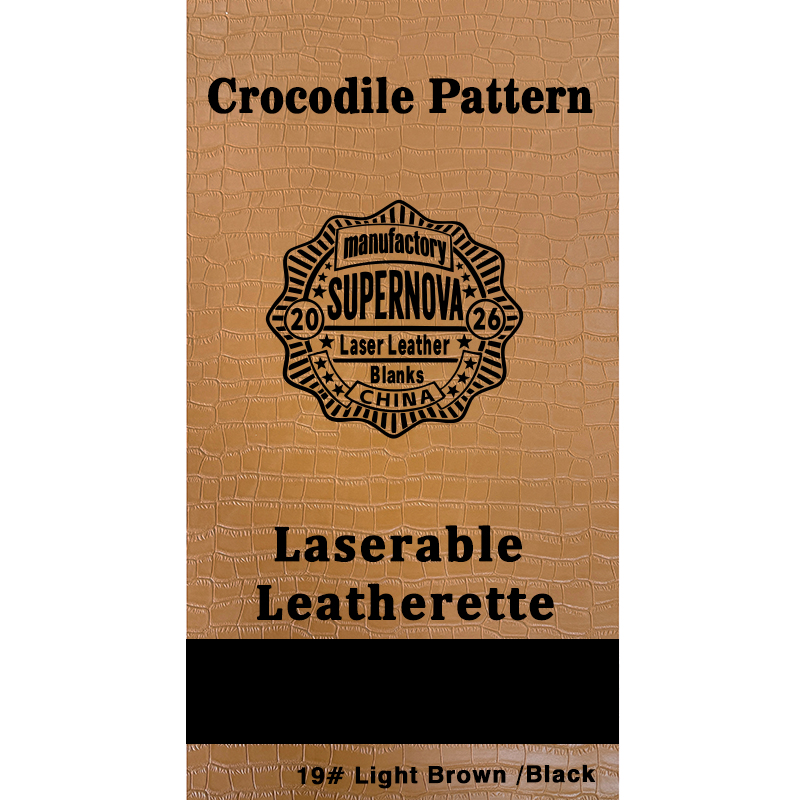 Foglio in similpelle laserabile con goffratura coccodrillo con adesivo/senza adesivo Foglio in similpelle laserabile con goffratura coccodrillo con adesivo/senza adesivo