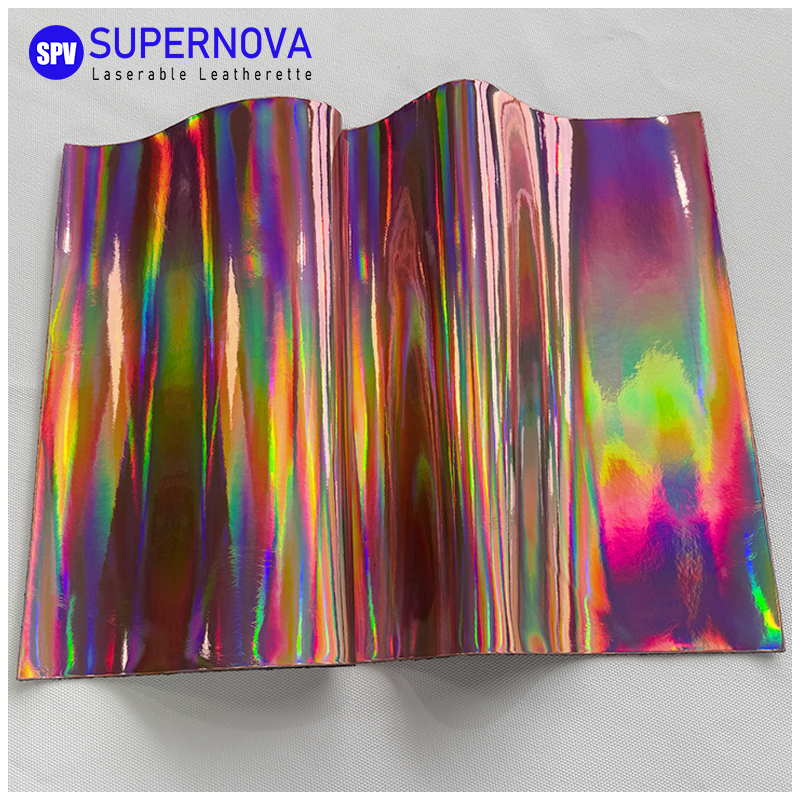 Foglio in similpelle olografica laserabile con adesivo/senza adesivo