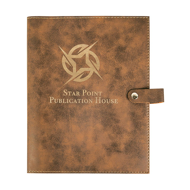Leatherette Book Cover with Snap Closure