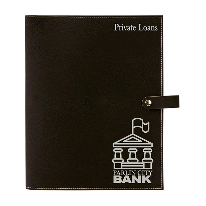 Leatherette Book Cover with Snap Closure
