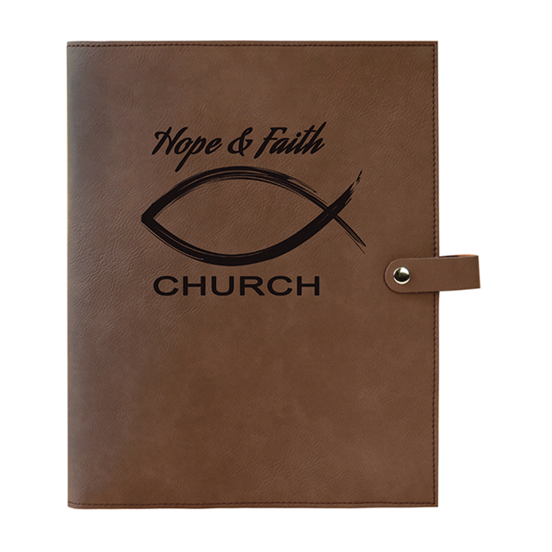 Leatherette Book Cover with Snap Closure