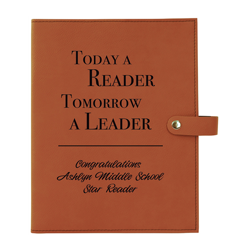 Leatherette Book Cover with Snap Closure