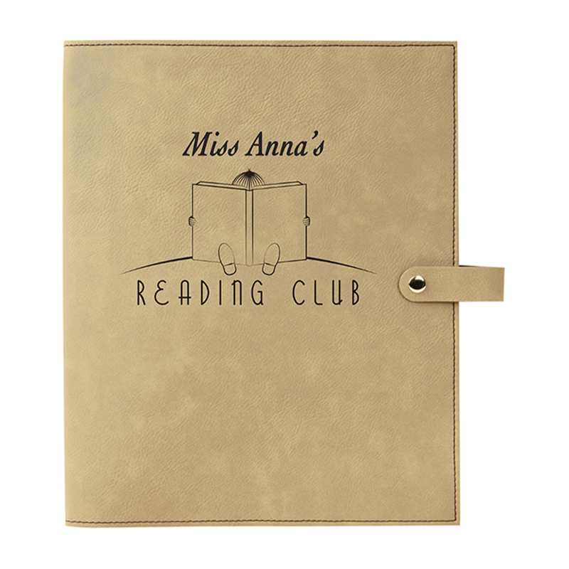 Leatherette Book Cover with Snap Closure