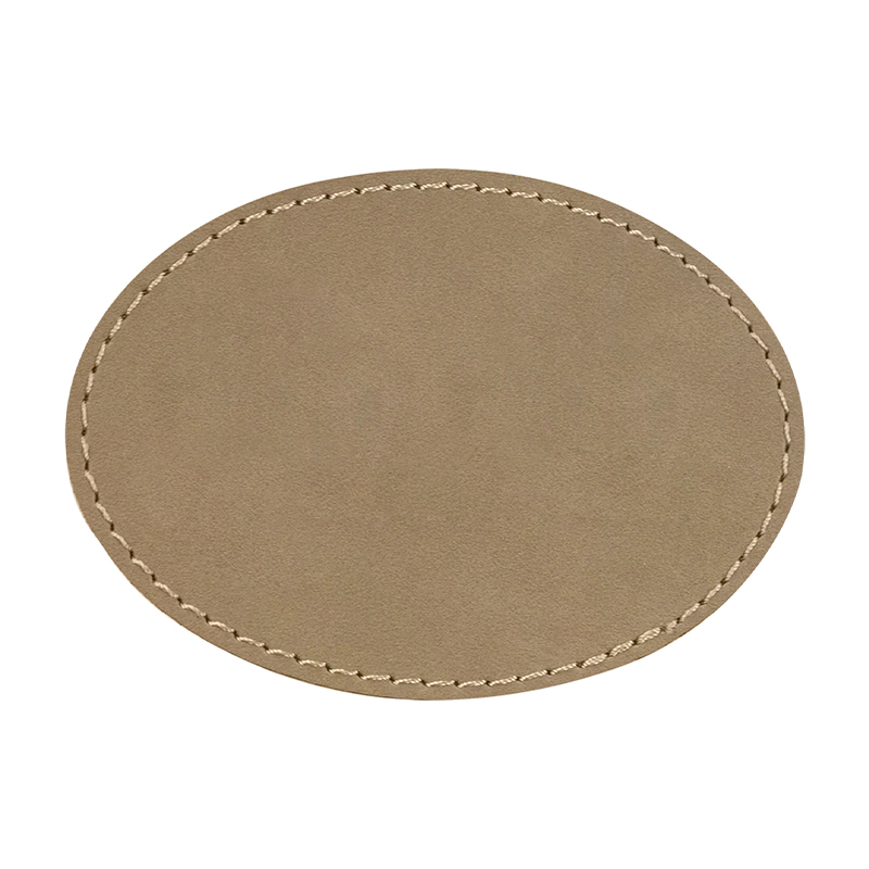 Toppe ovali in similpelle da 3 1/2 'x 2 1/2'.