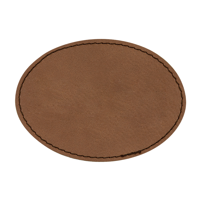 Toppe ovali in similpelle da 3 1/2 'x 2 1/2'.
