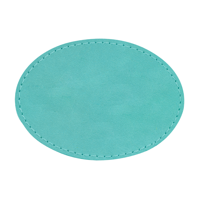 Toppe ovali in similpelle da 3 1/2 'x 2 1/2'.
