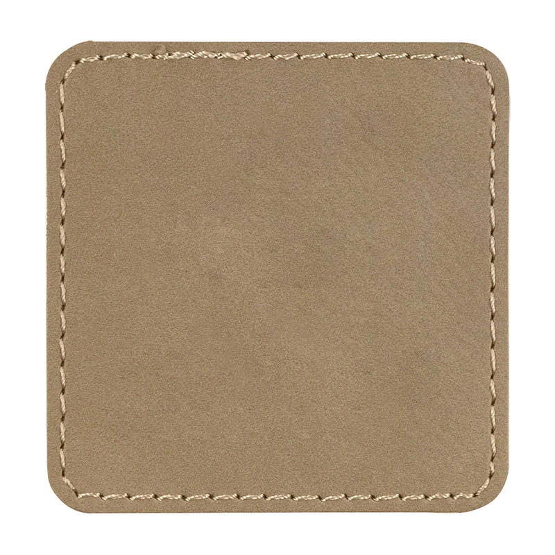 Toppe quadrate in similpelle da 3 x 2 pollici