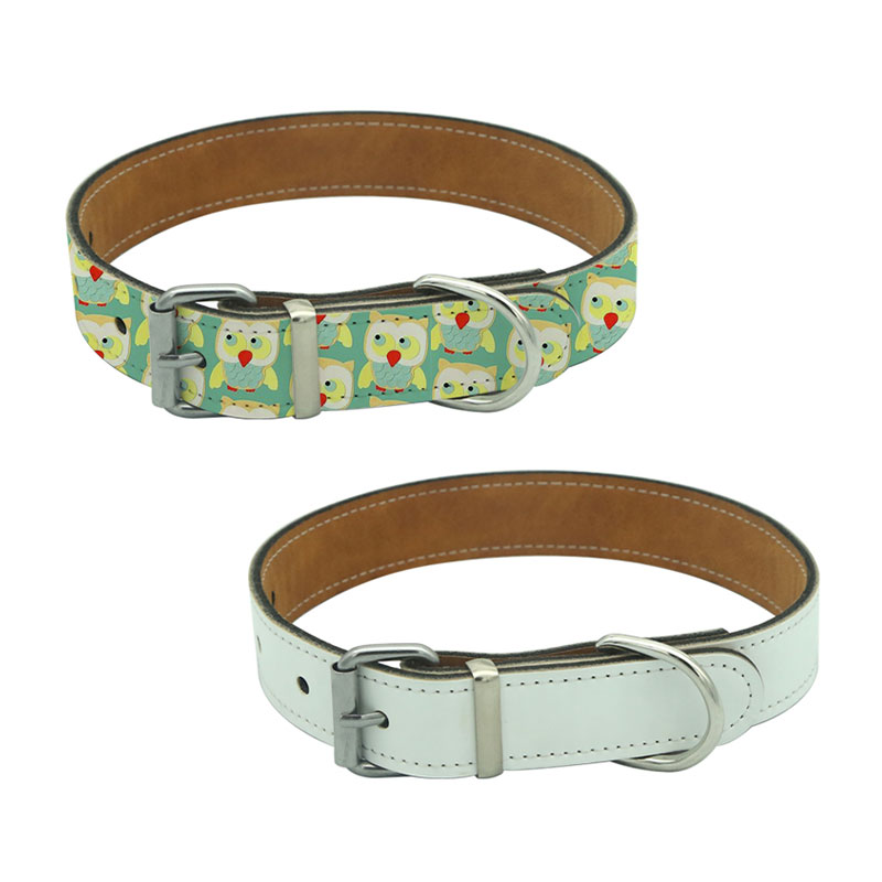 Collare per cani in similpelle sublimatica - M
