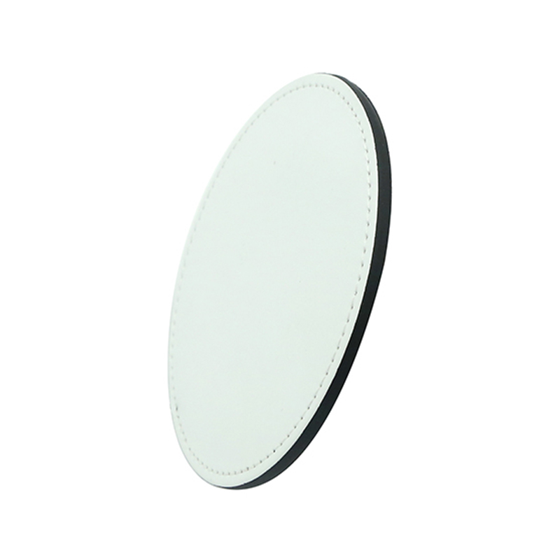 Sottobicchiere per tazza in pelle PU sublimatica, rotondo