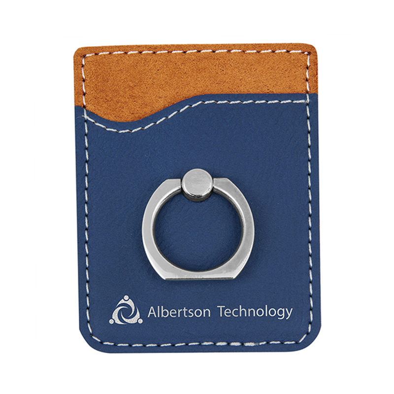 Porta cellulare in similpelle laserabile con anello