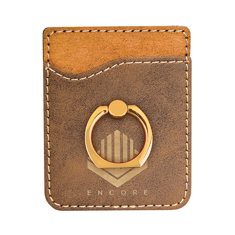 Porta cellulare in similpelle laserabile con anello